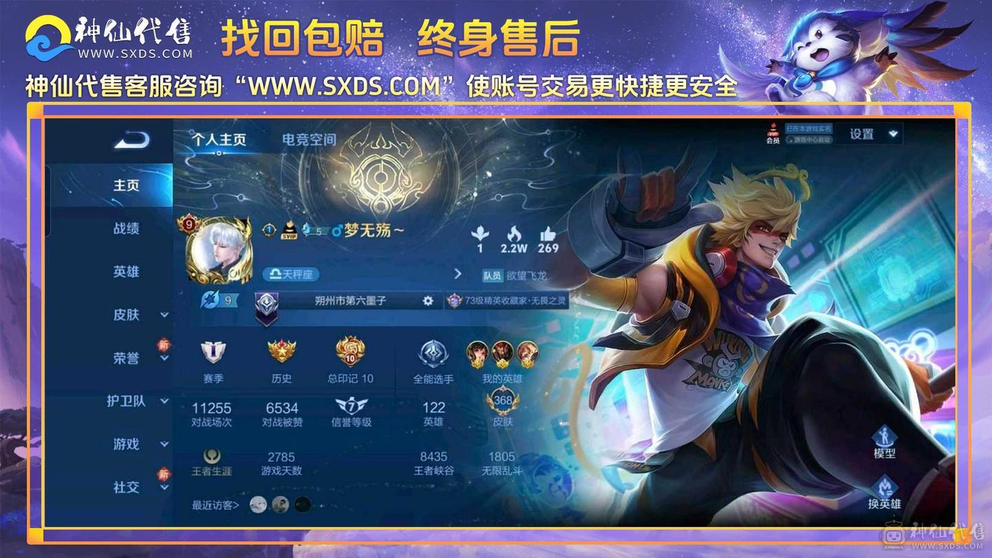 贵9满英雄368皮肤（武则天，全息碎影，天鹅之梦）