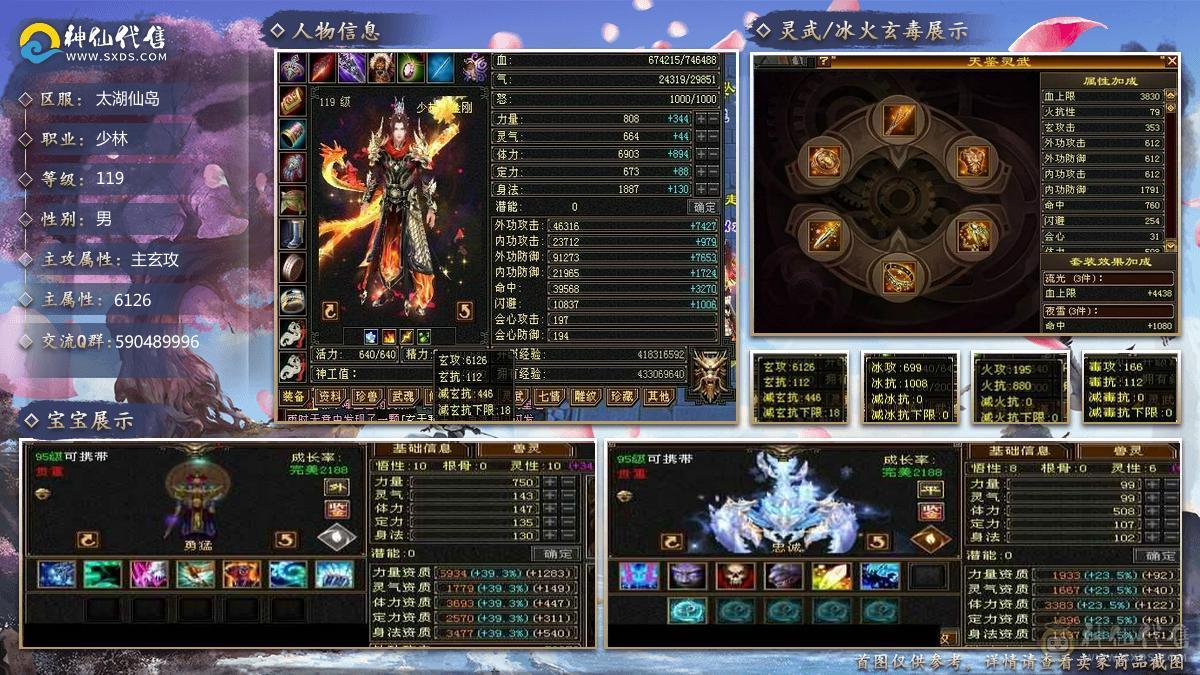 晚晚推荐：6体6属6抗8雕纹75万血，四抗，冰抗过千，火抗880，极品宝宝5神，盟会10级，裸面板
