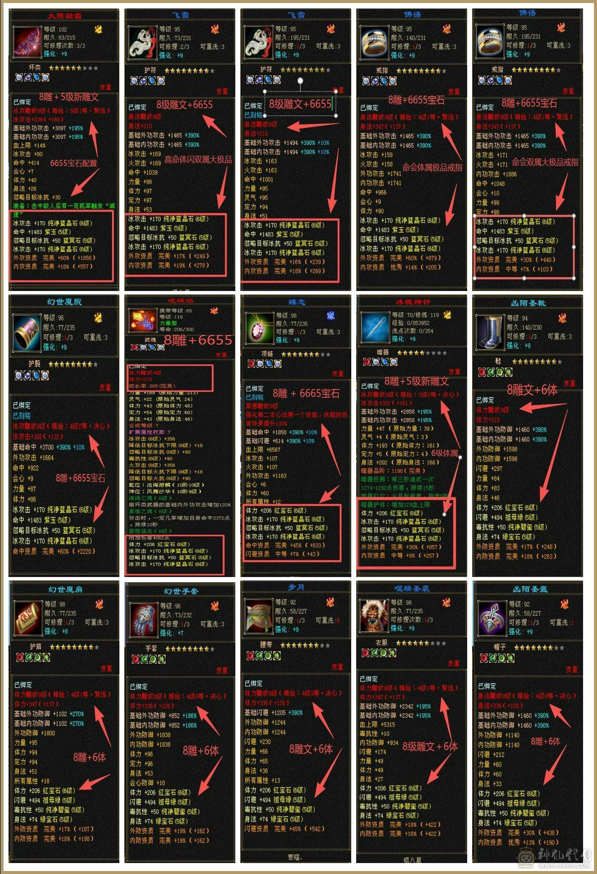 超级大杀器！7200冰属性，814裸减抗，8雕6体6属，530会心，9级神农,马上无敌丹，刀刀爆击！极限伤害，性价比最高的6655！