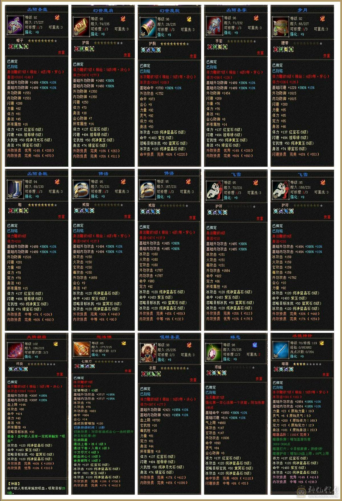 退游出5修+增伤拉满，极限伤害5级细节天山，高命中，减抗套750减抗。稳定平推伤害1.75-1.9W，9级盟会，马上能出无敌丹