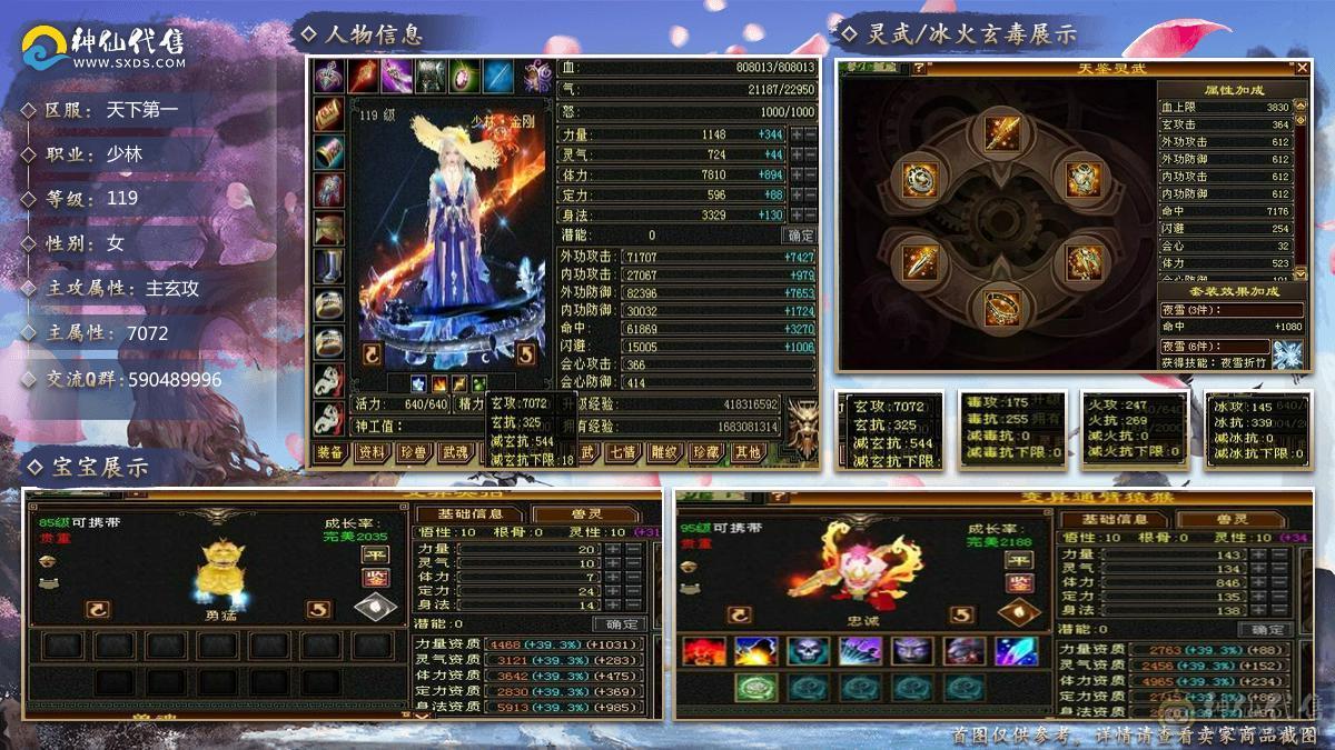 『阿伟•推荐』极品身法 高杂抗少林 无盟会状态 时装好看+幻视+魂录+背饰  新雕文、纹刻全更新、盟会双十级 所见即所得 