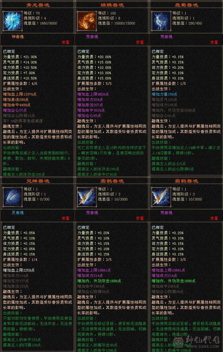 冰武当 5800 属性 宝宝全带 