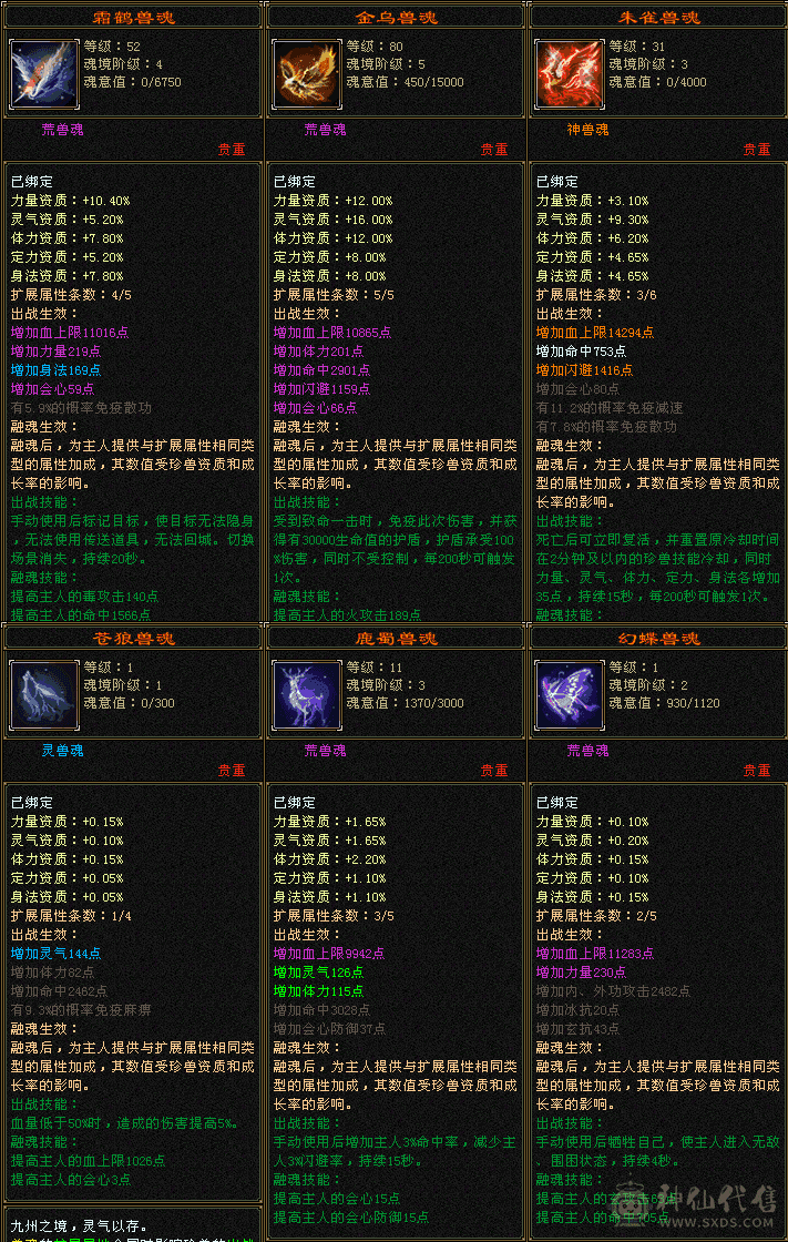 卡级细节逍遥.全带不拆 50灵外功大完美武魂