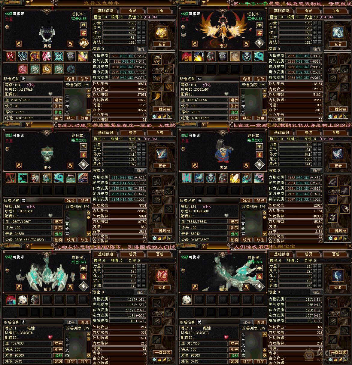 『夺命•推荐』顶级精品-5带6级-火毒-5神双修星宿 可转逍遥 主属性-毒6311 副属性-火1042 玄201 减毒抗510 下限18 冰抗151 毒抗407 50w血 5.2w气 419+会心 