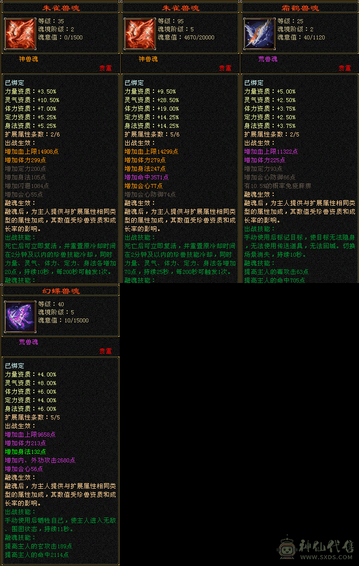火毒双修，🈵6656，8雕，强化➕9，双十盟会佛跳墙无敌丹，五阶神，永久红熊王坐骑