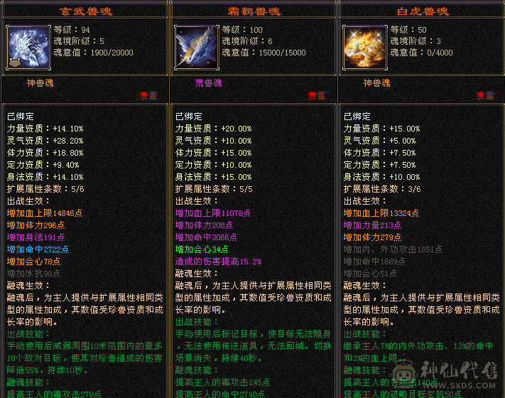 五神满8雕无敌丹6400属性极品星宿带新背饰