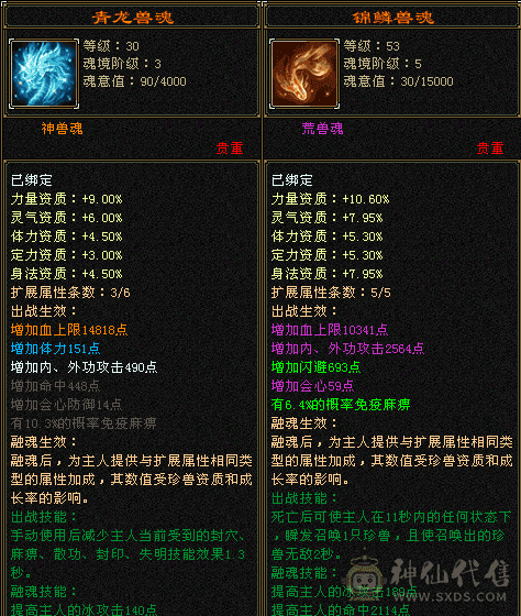 全5属带双十带兽灵