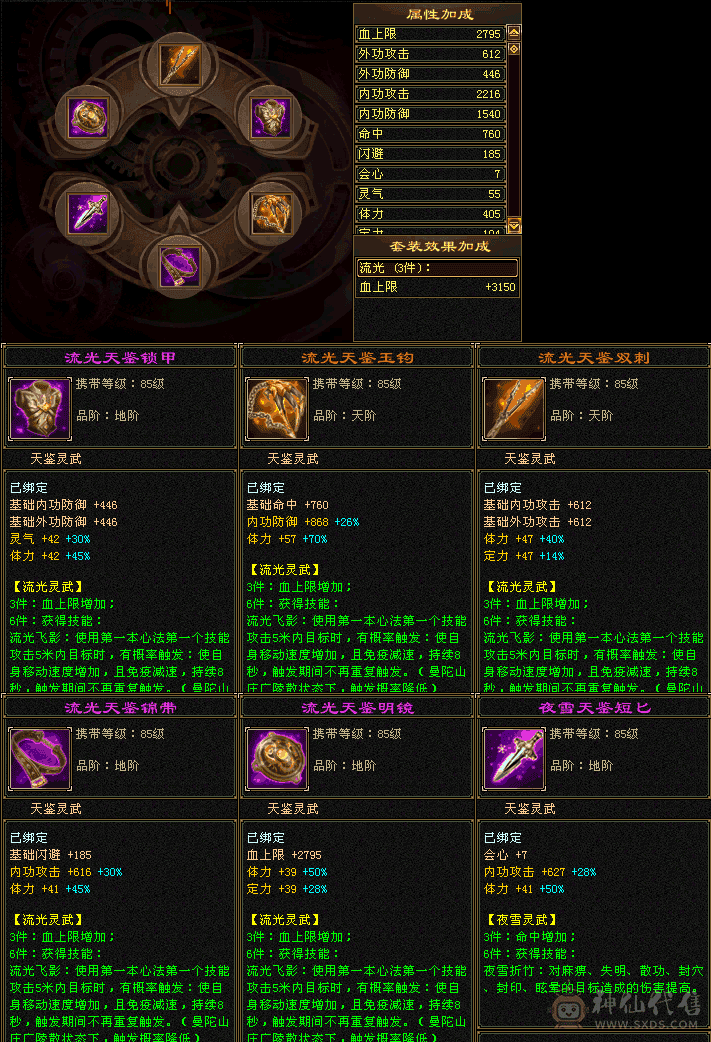 十几件稀有时装 永久坐骑  带双10宝宝，带剑匣背饰，三级捧花，头饰，顶变月神宝宝，35万血 所有副本都刷。