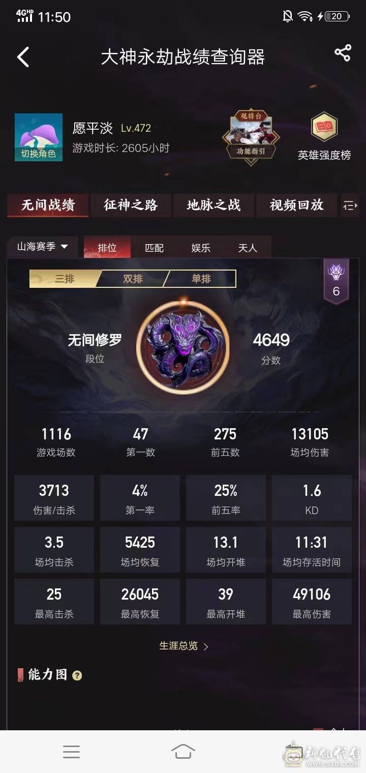 4600分场伤w4 带妹极品号