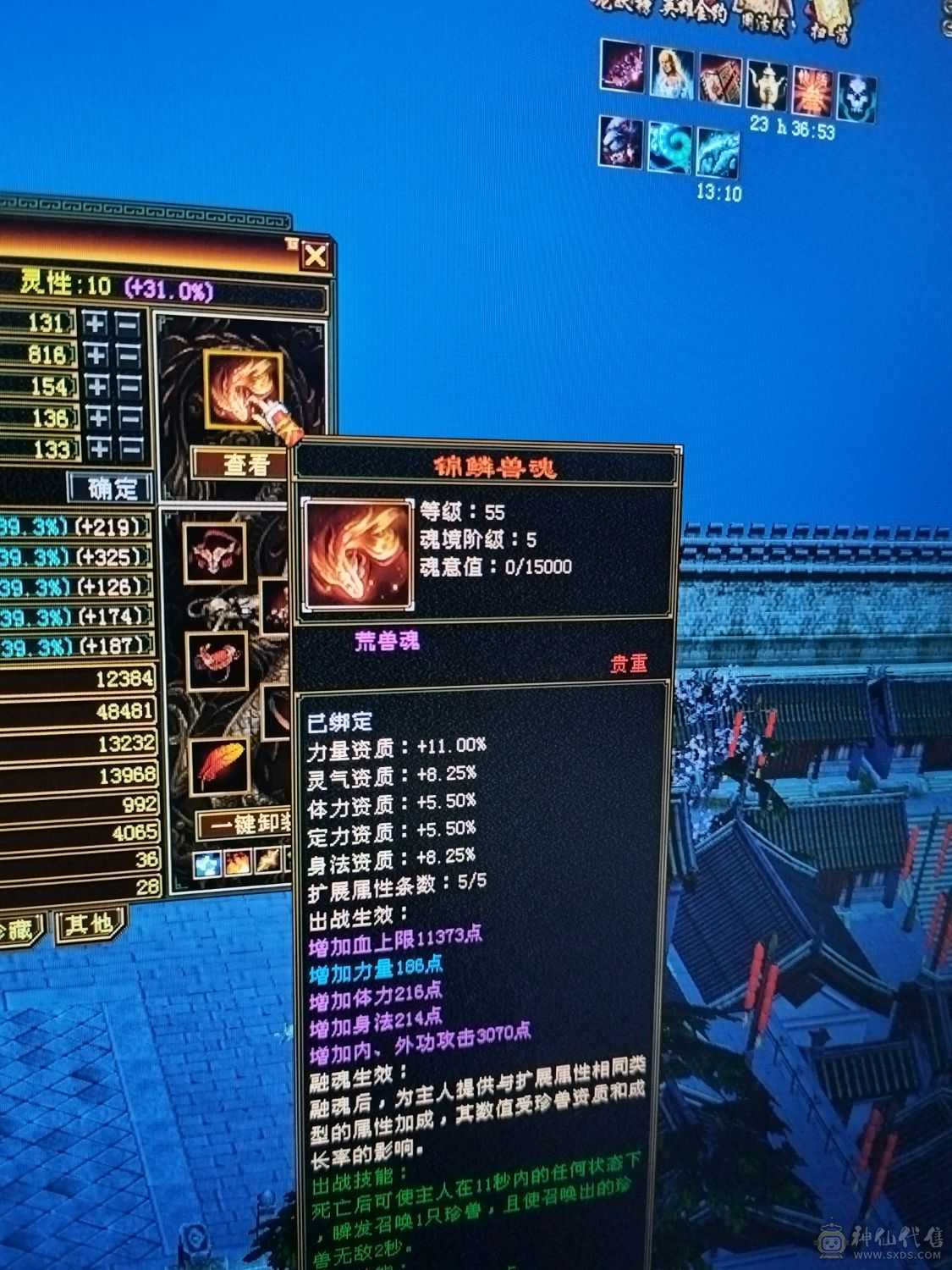 【晚晚推荐】三满号  裸面板      神兽4阶半     荒魂5阶      装备强化全部+9  
