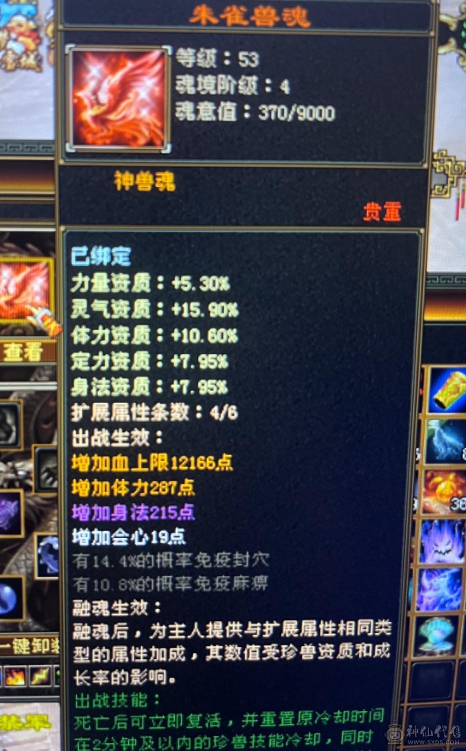 四修四减总属性9000多，面板吃了5级精华