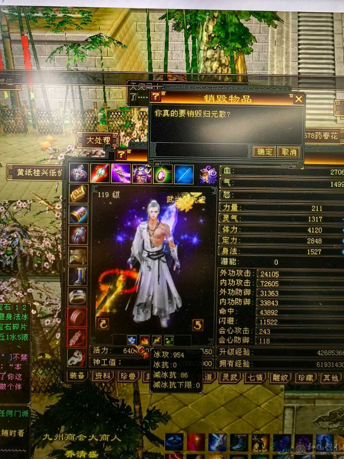 气武当 32+万血20+万气 玄冰内 三修 9w+内功 毒抗 