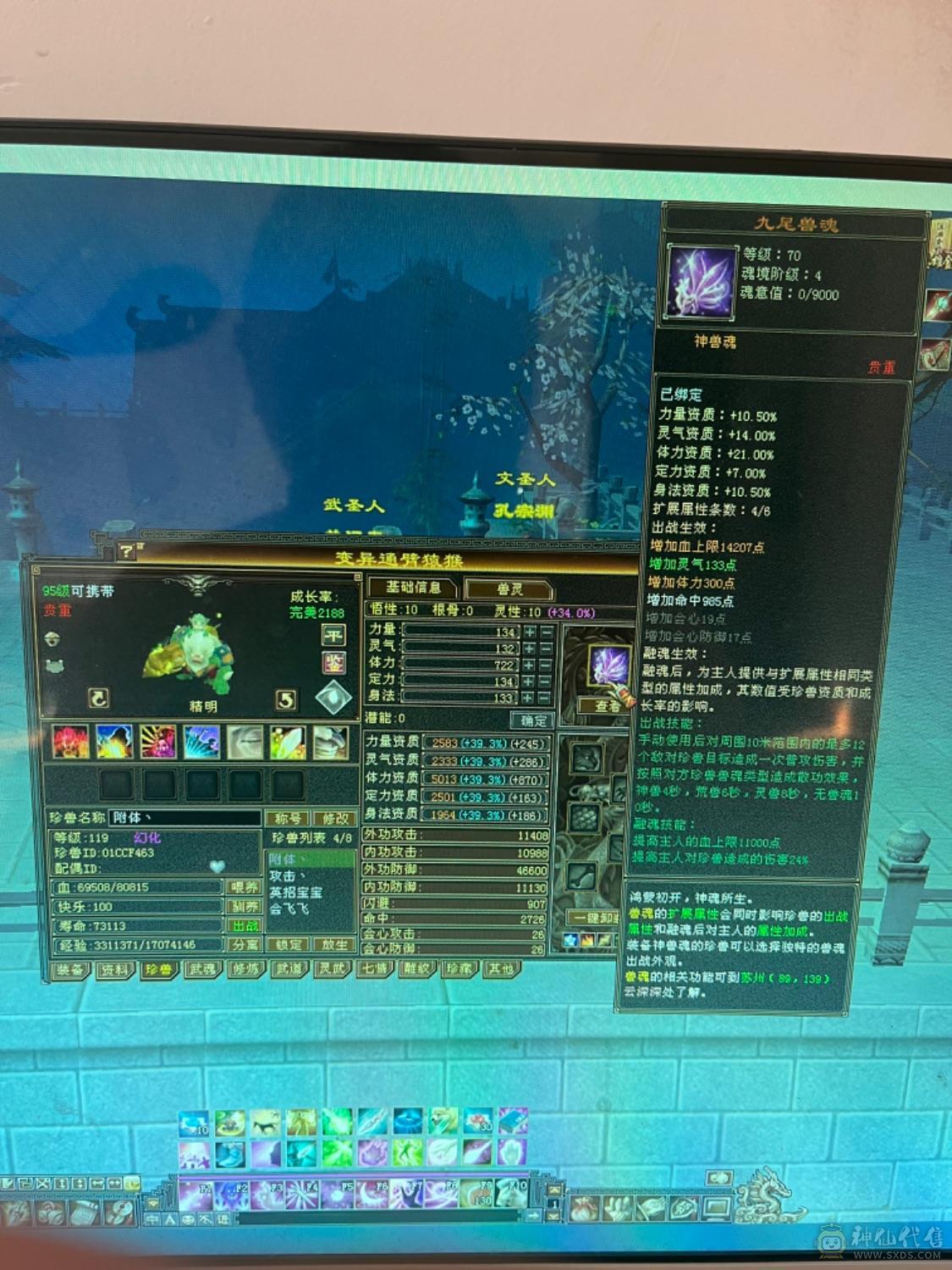 44+血神兽4级主属性3200打手峨眉