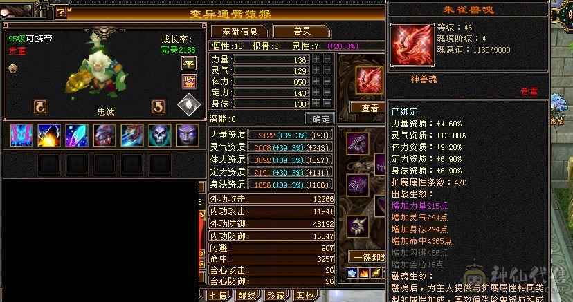 火玄毒内增，5修，暴力逍遥，6级号伤害 裸主属5800+ 全属8400+ 增伤拉满，