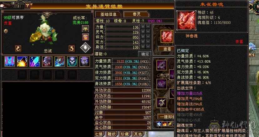 火玄毒内增，5修，暴力逍遥，6级号伤害 裸主属5800+ 全属8400+ 增伤拉满，