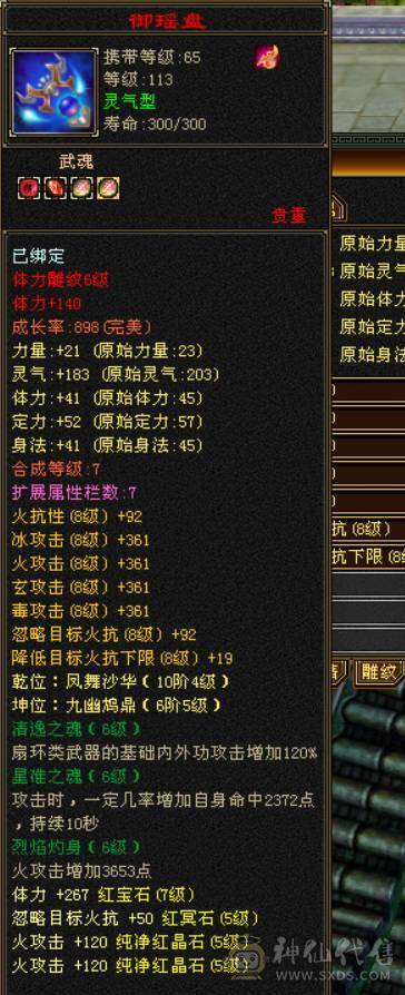 满7体6身法6闪避5属性5命中5减抗带41号店铺