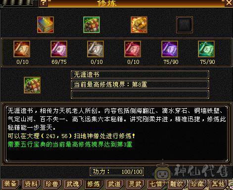 满4逍遥 9地9矿8药 心法全100 5荒2神半 副本好搭子
