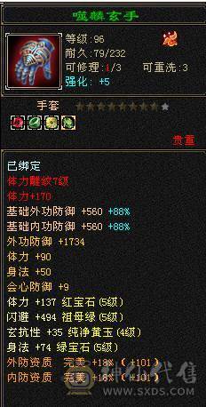 5带6四杂抗天山，有一套减抗05，6荒4神，神兽词条完美