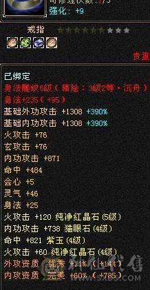 细节武当。带双十附体。4个宝宝。主要装备强化9.高内功 高会心。高属性。打人。1.3 1.4 