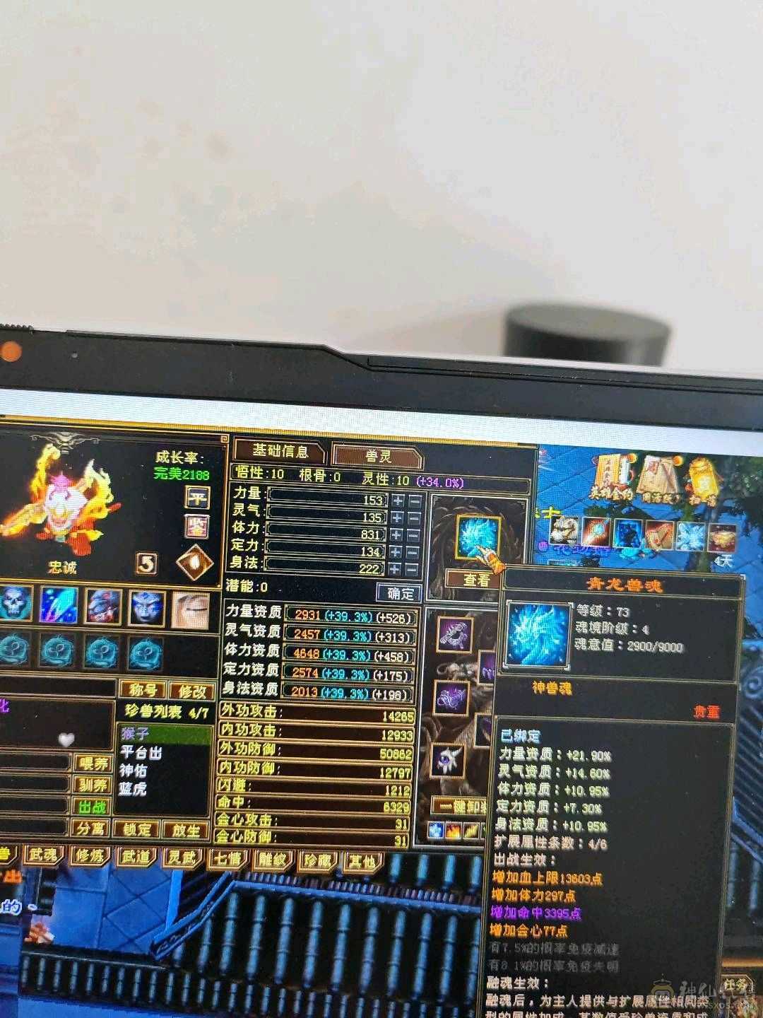 冰火玄三休，4000元以下无对手，账号附带经典服天下会武一个号。