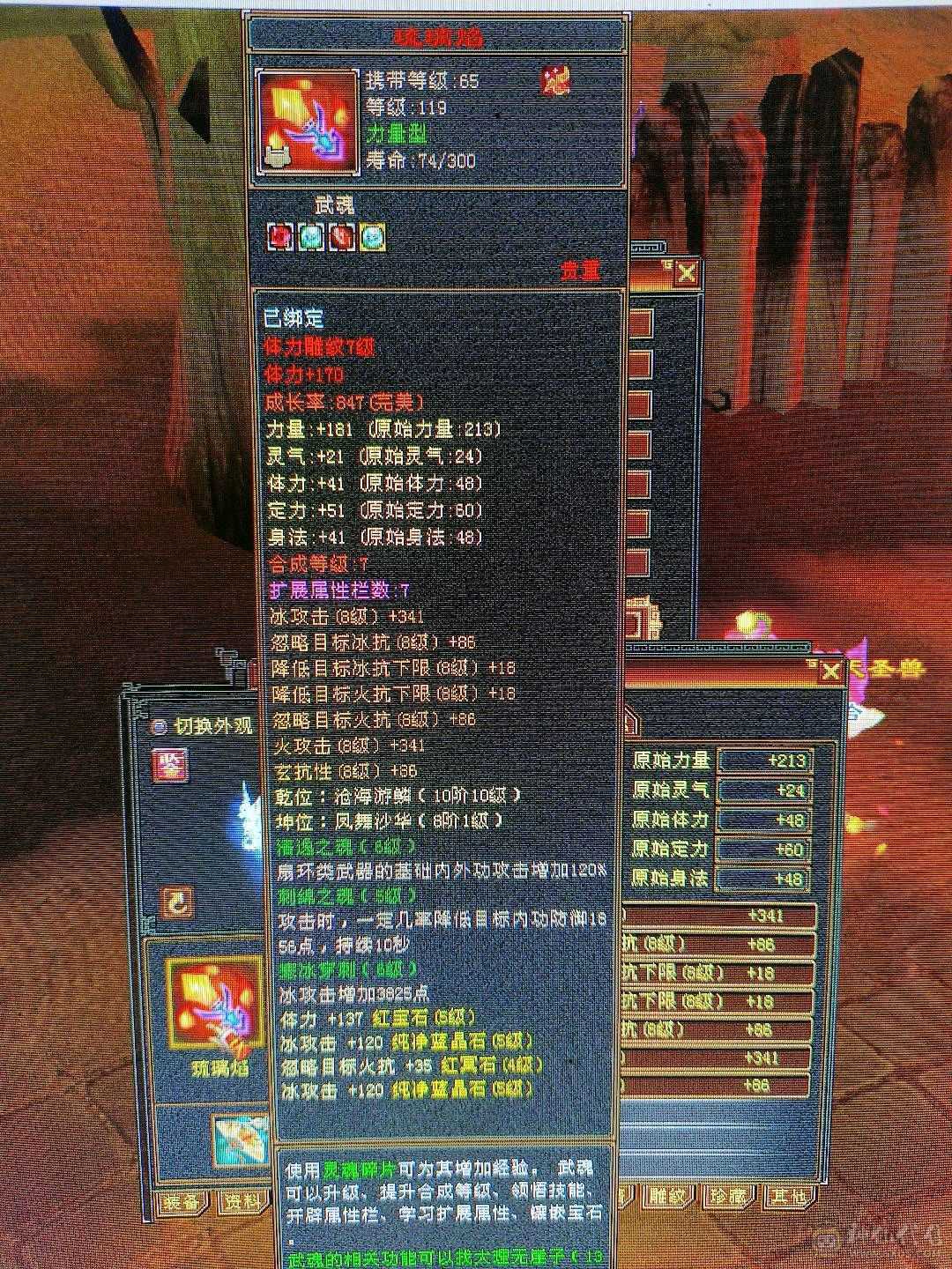细节极限五  半7雕纹半8雕纹新雕纹5 纹刻5级  高命中高会心六级号面板