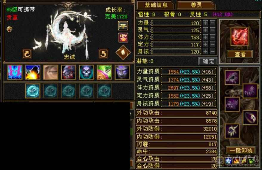 6体6属，满8雕纹6精绘，大八星装备，高血量暴力逍遥，放大贼准，9级盟会