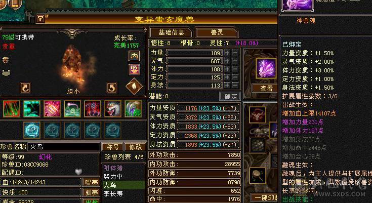 卡级气武当，12.5W气，承伤38W，8星装备，完美武魂，带宝宝出