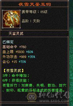 余生推荐用心打造的5神极品小天山高命中会心血量