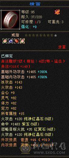 53W+的血量 5701属性 全身强化9，6荒4神，大量材料都不带走，神工8级，种子任务可以领到5级，上手就可以赚钱。