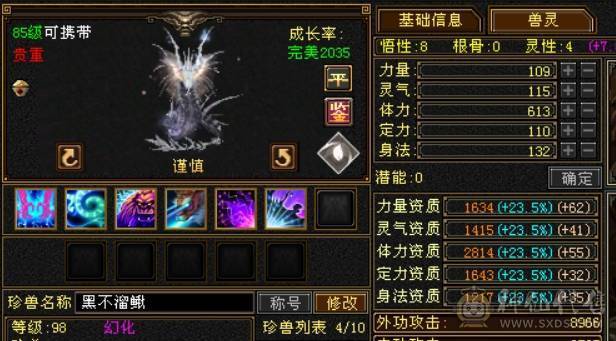 4级神兽5级卡级WD7万+内功4件幻视时装多多高攻颜值号，冰抗抗死也不怕