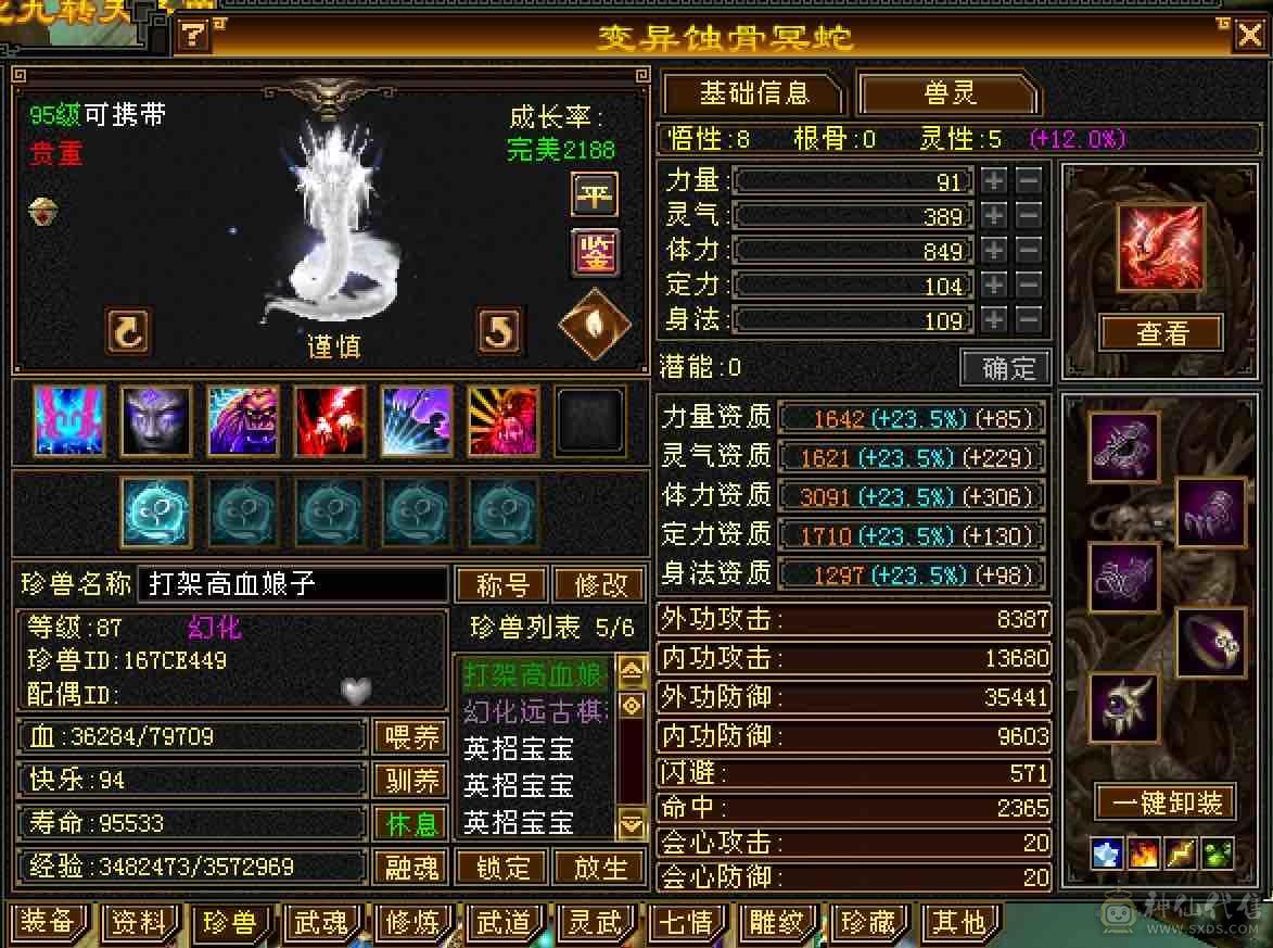 特价甩细节5738裸属性19下限42万+高血大明教，5.3万+命中，6.1万+外攻，暴力5级明教，超多永久时装