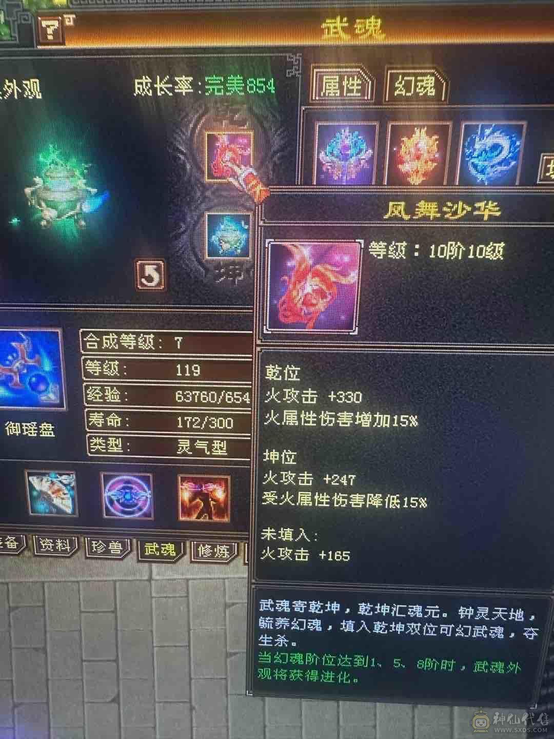 好久没玩了，满六逍遥，三修 712减抗，五级神兽随便洗一下神兽就好