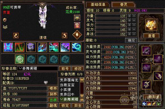 满五七雕四修，四级幻视武器，宝宝全带，永久坐骑
