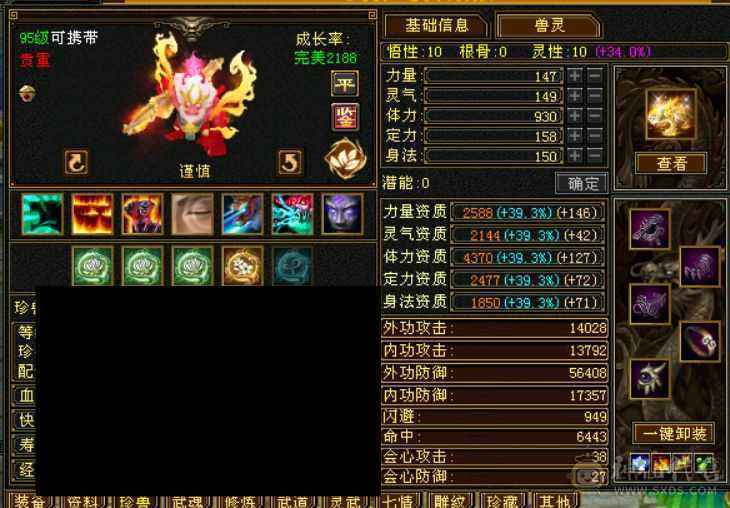 5属5体5身，新雕文5级，有大毕业极品8星护肩，外观毕业