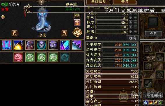 60组最强三修气武当 7体6属6血上限 装备满9大完美 带宝宝出