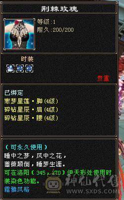 四修极品装备八九混雕，6神女神逍遥