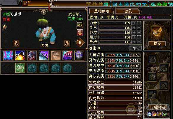 三修高命中放大，高副修毒攻，超大衣柜多时装，多幻视，永久红熊王！