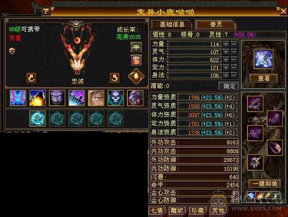 5级7雕 3修伤害爆炸  主属5300自己看 7级盟会