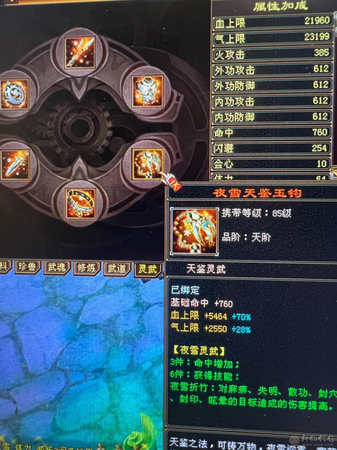 绝版断桥、盟会9级能挖花、大八项链，背包减抗装备灵武换了+吃药能有580减抗
