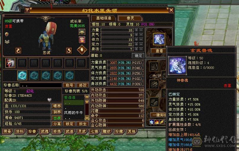 永久时装，幻饰，熊，8星装备，心法修炼全满，
