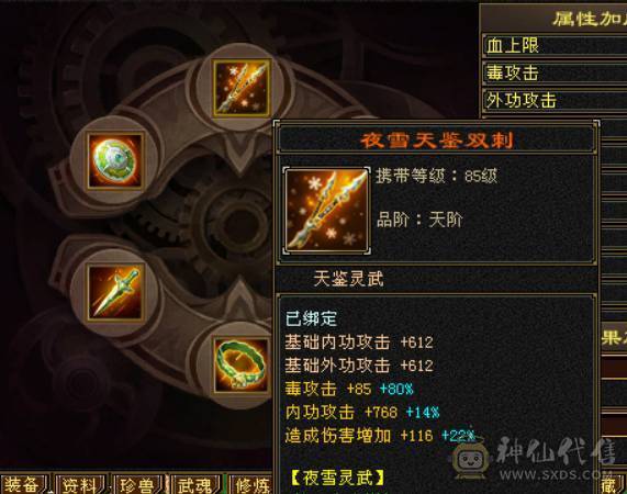 颜值与实力并存，主属性5200+，副属性近2000，极品手工带体带会心，强化9，增伤