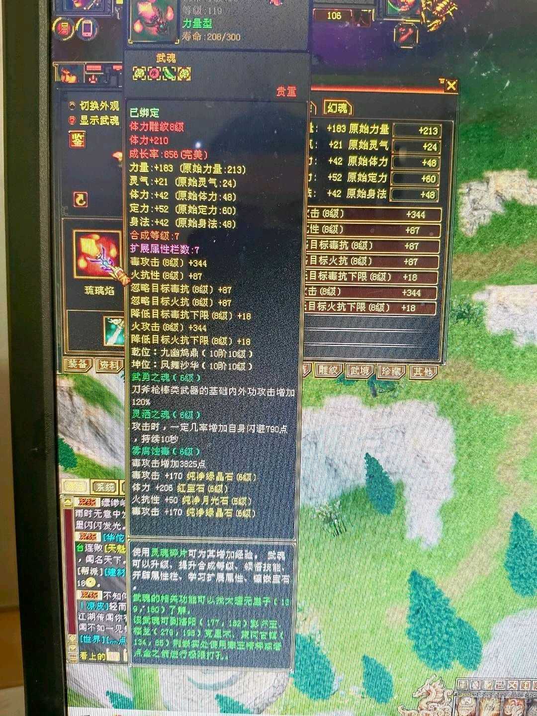 无敌丹小丐帮6属不满号7000毒1850火200火减 800火抗，极不极限你