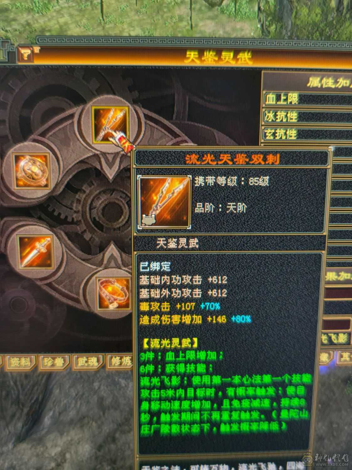 祝融仙铠，无敌丹，冰抗1000玄抗500，增伤拉满，四修附属过千