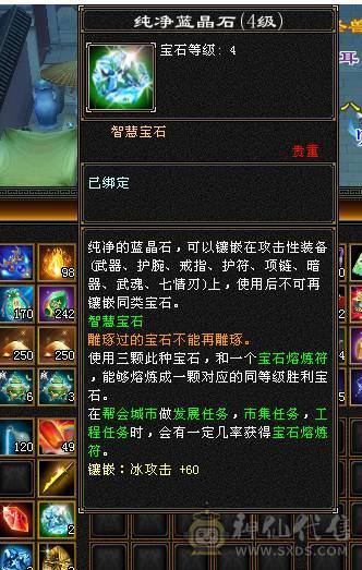 昆仑雪猿坐骑永远看一下 满5差4个减抗就满了仓库里有10颗4级冰  3幻世3级 时装多多