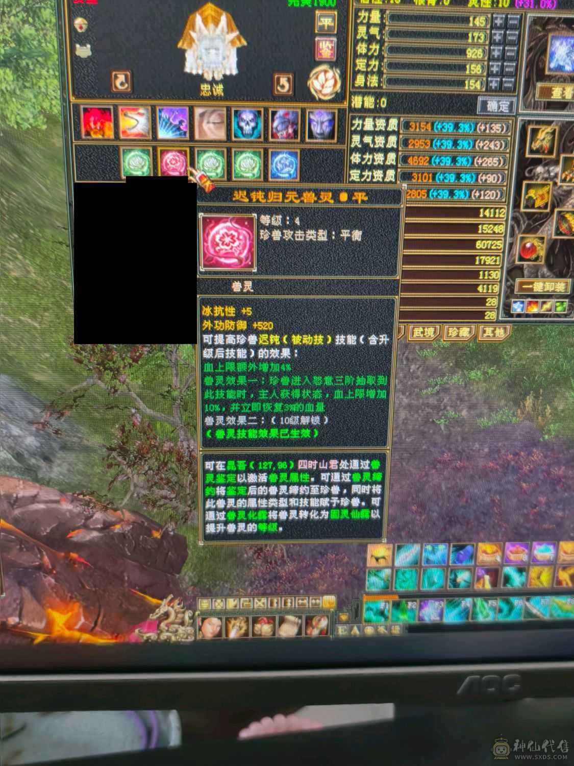 祝融仙铠，无敌丹，冰抗1000玄抗500，增伤拉满，四修附属过千