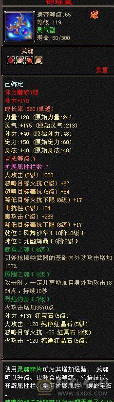 真满5带6，满状态49万高血量，随时可以50万血，满状态火6127，伤害超级高，炎龙最高200W伤害，带3400元宝