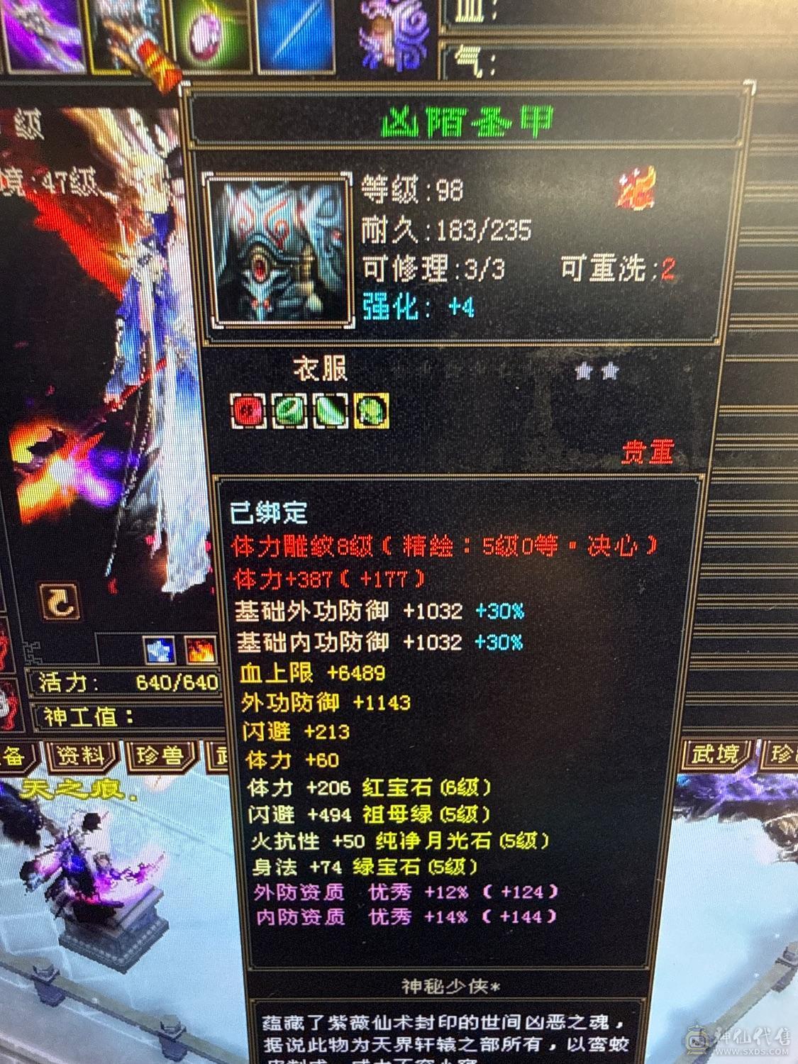 细节明教6体大半六属性裸面板60万血