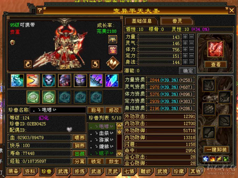 6体6属高减无敌丹金箍棒，一身顶变稀有宝宝