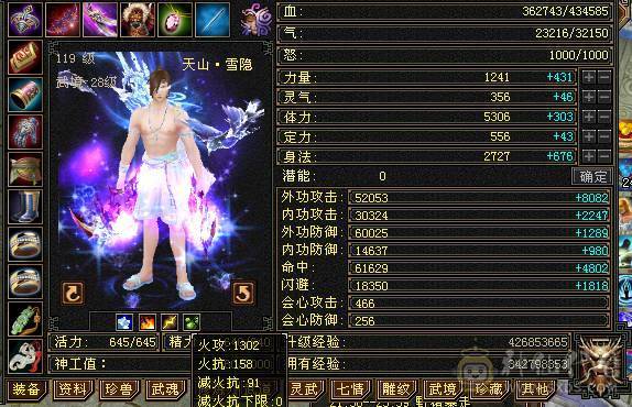 星辰推荐 5级极限打造天山  5减 6.1命中 466会心 6067冰属  高颜值外观  带所有