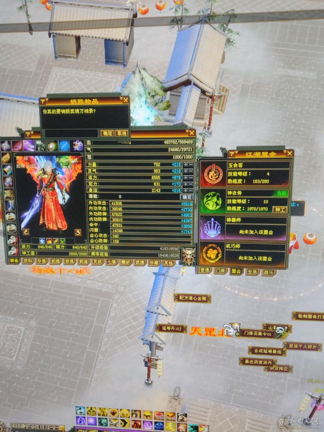 昆仑雪猿6级火天龙裸资6895四修，总属性1.1万，大完美武魂，身上灵武也值个几千！